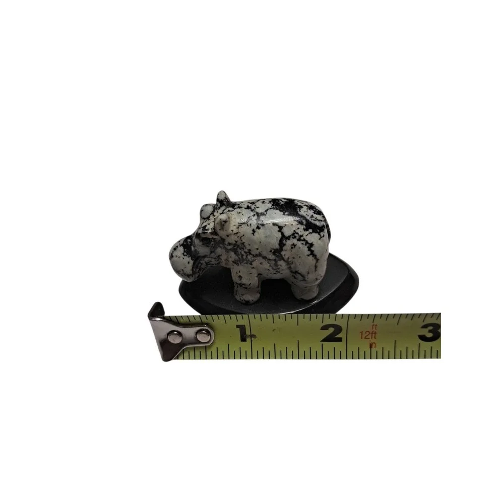 Small,‎ hand-carved stone hippopotamus figurine